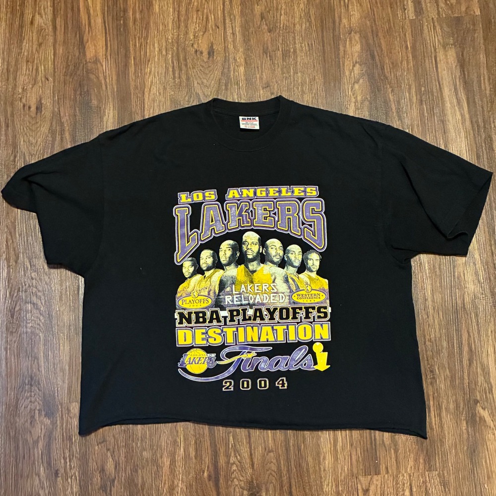 Vintage 2004 Los Angeles Lakers Destination Finals Shirt Men's 2XL Cropped Kobe
